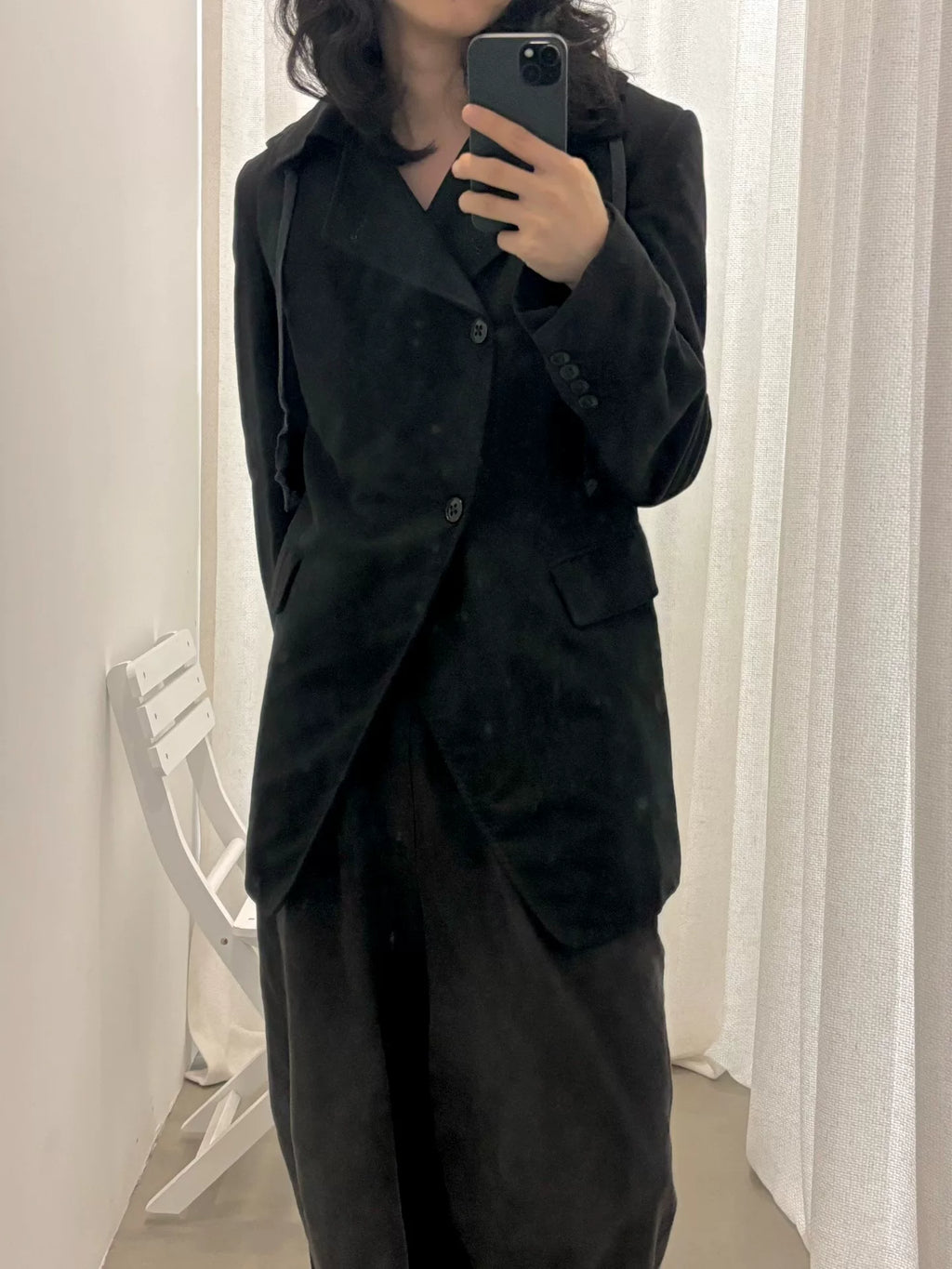 Ann Demeulemeester｜00'S Asymmetric Diagonal Cut Suit Jacket