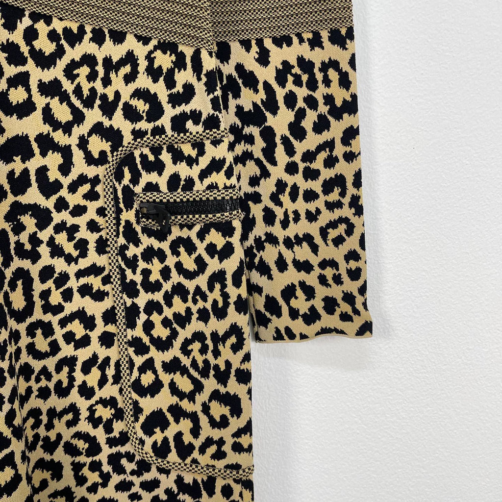 Dior Leopard Print Zipper Dress