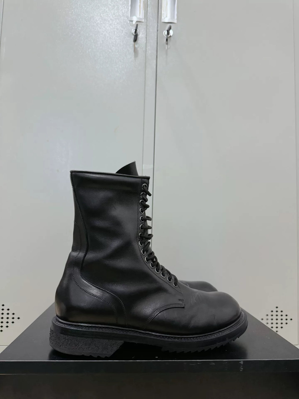 Rick Owens Archive Lace-Up High-Top Military Boots
