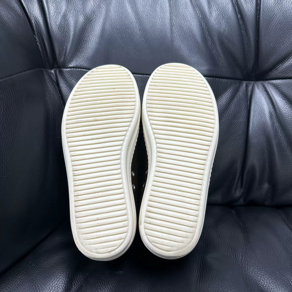Rick Owens Brown Mohair Low-Top Sneakers