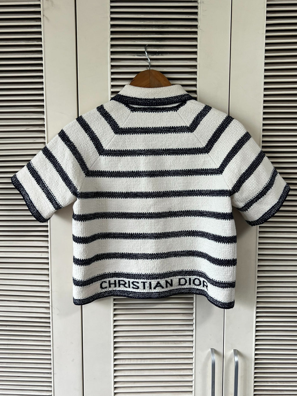 Dior Short Sleeve Striped Jacket