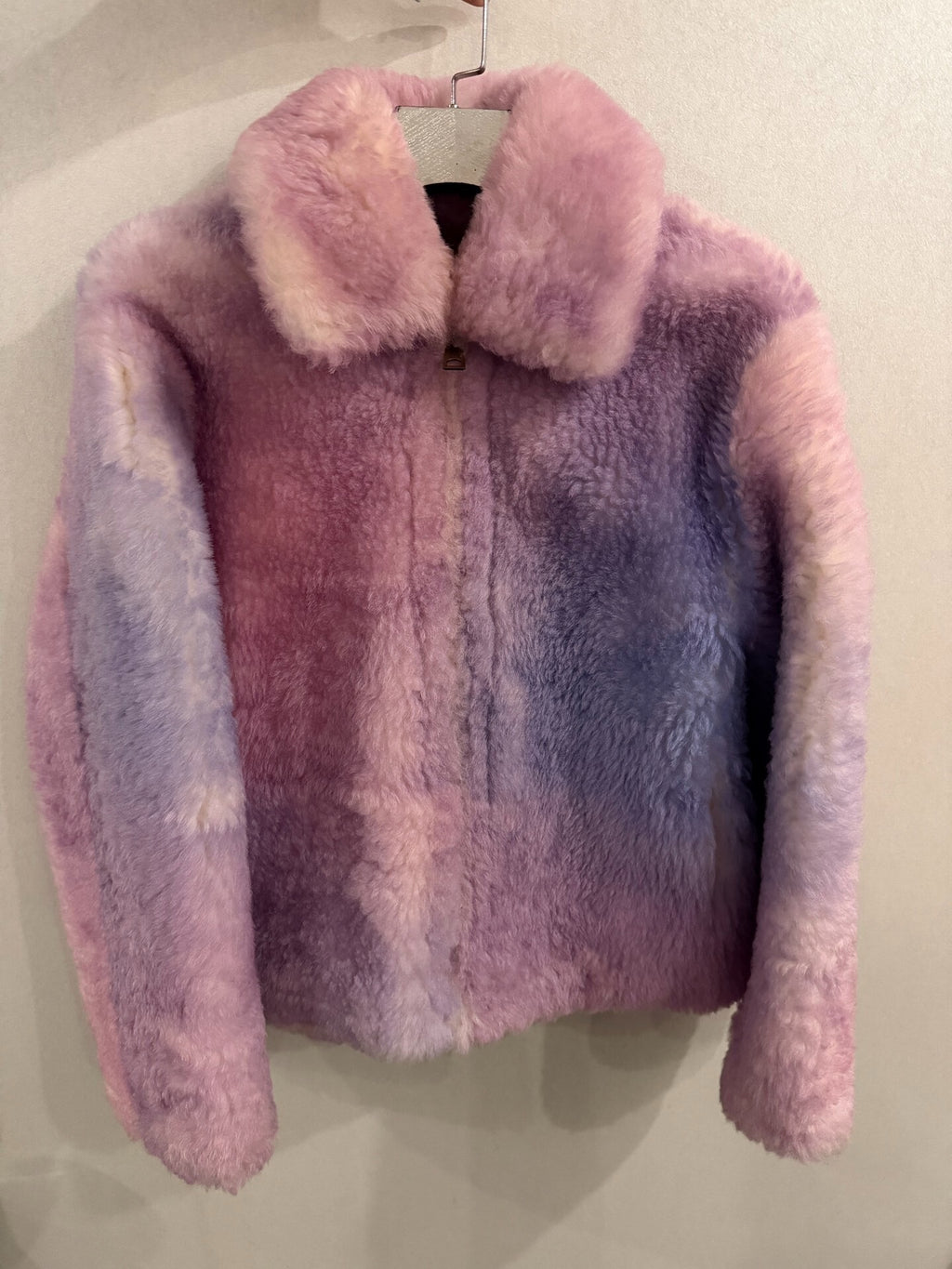 ERL Purple Dyed Fur Jacket