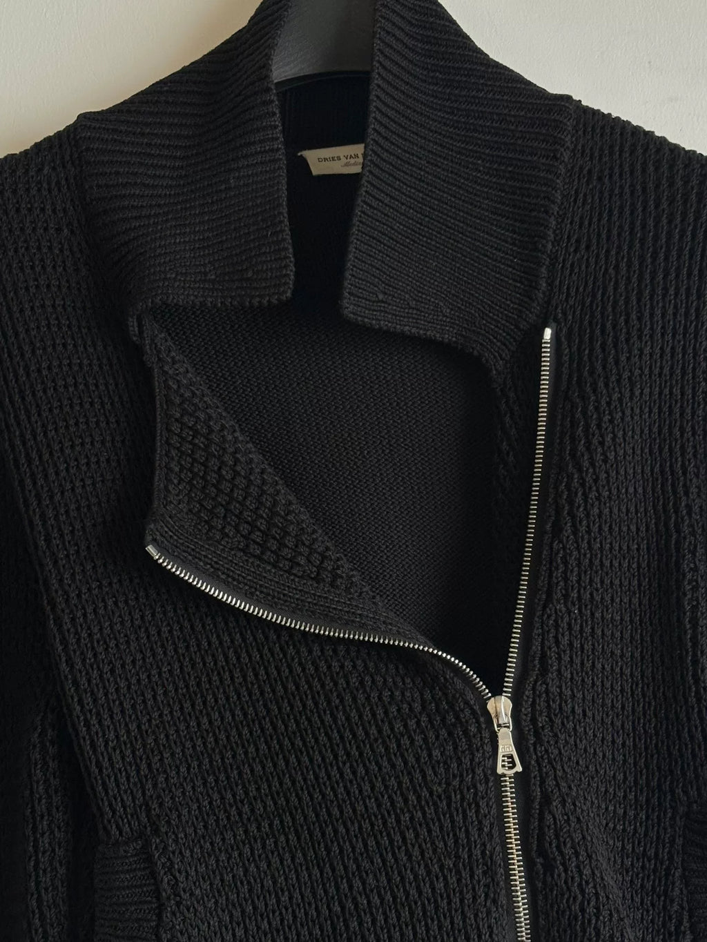Dries Van Noten | Diagonal Zip Knit Jacket