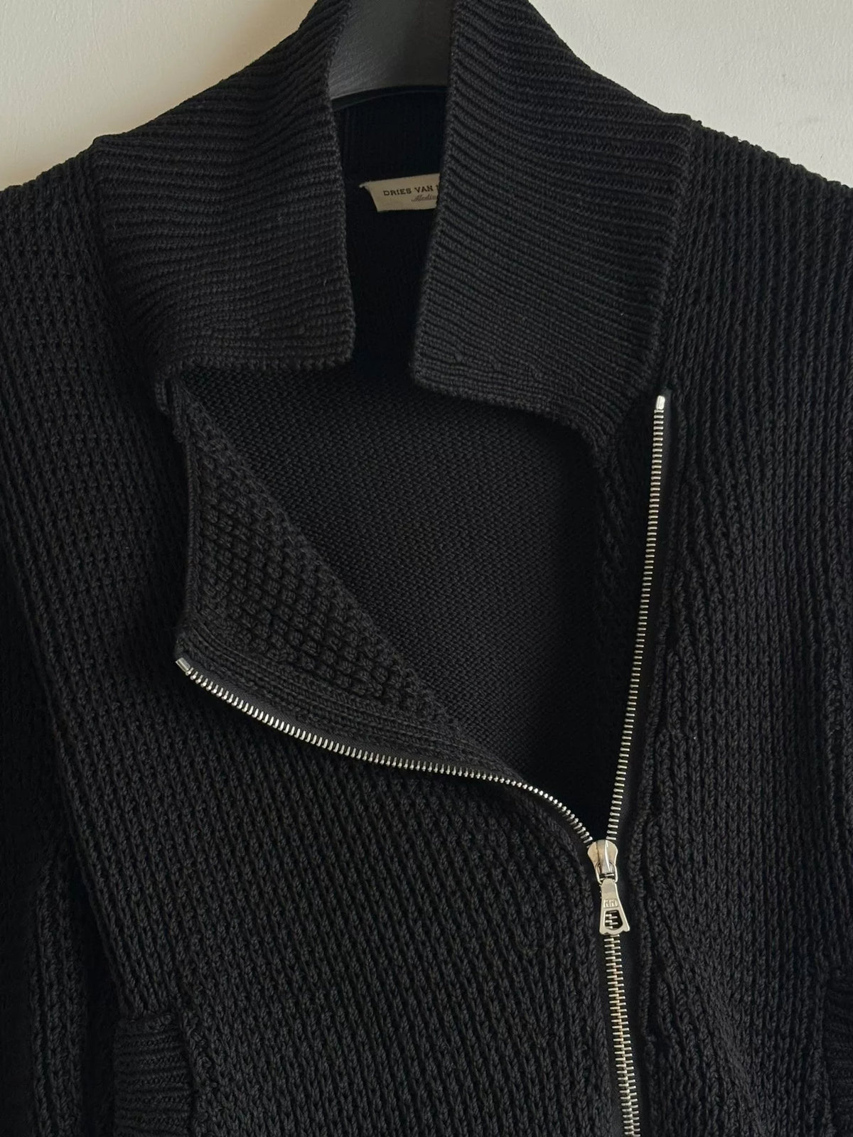 Dries Van Noten | Diagonal Zip Knit Jacket