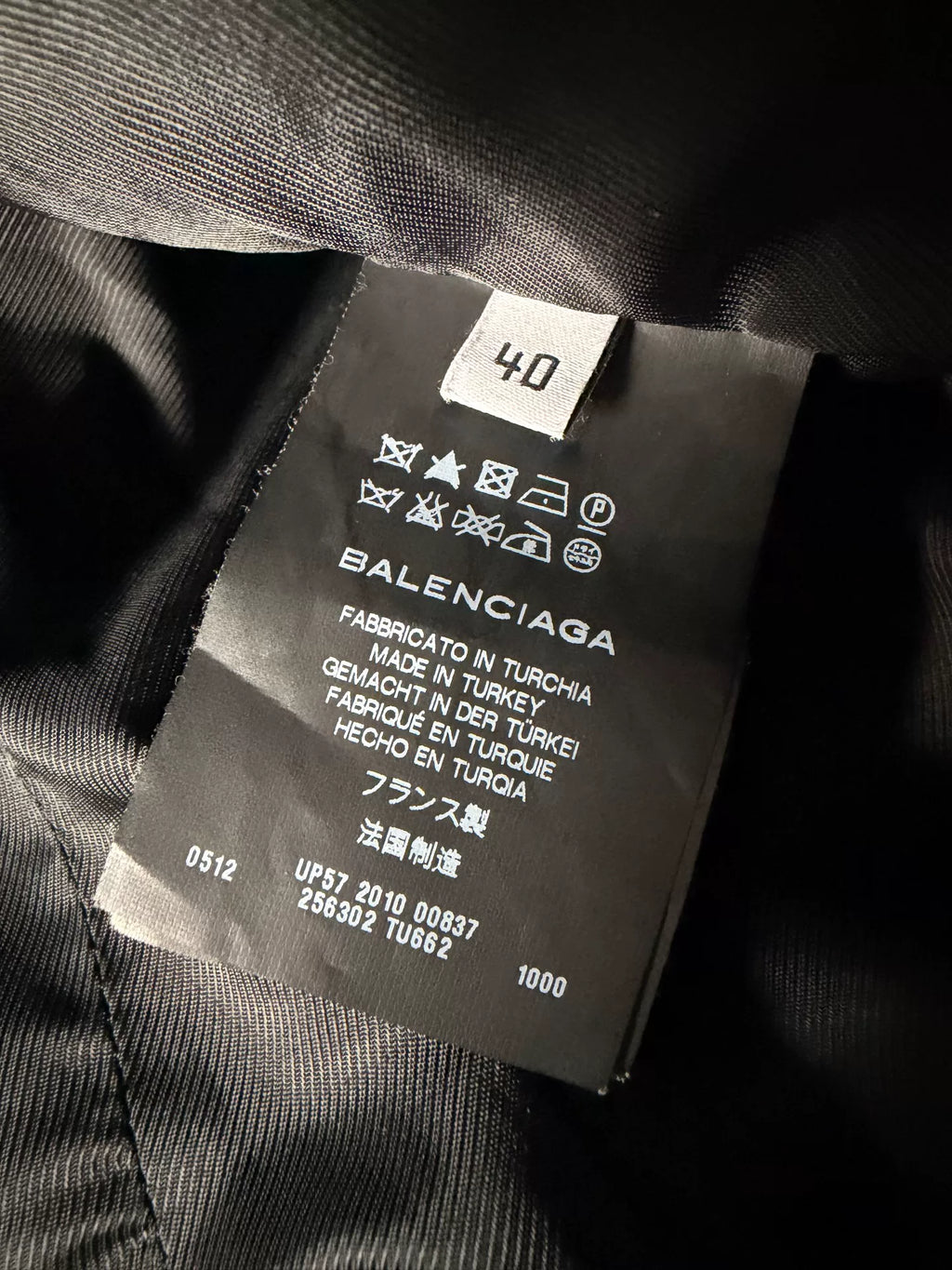 Balenciaga Black Lambskin-Leather Moto 16FW Leather Jacket