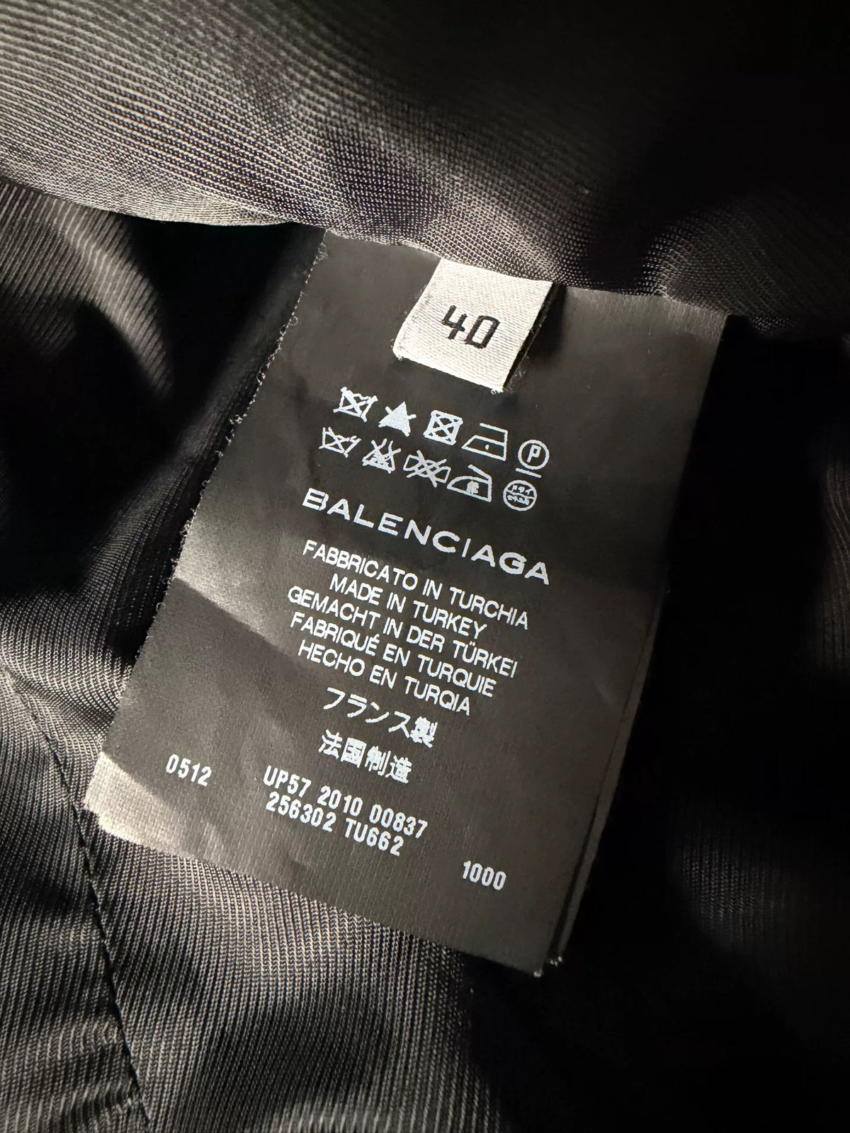 Balenciaga Black Lambskin-Leather Moto 16FW Leather Jacket