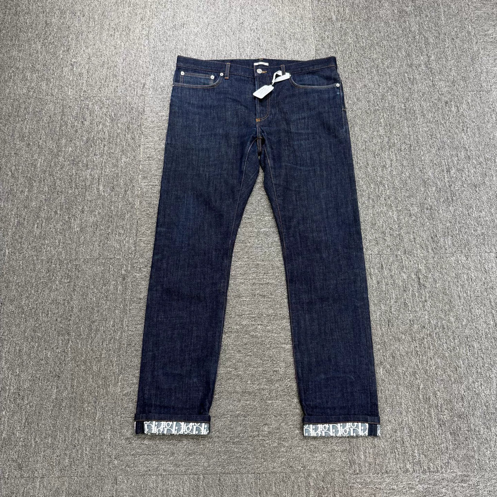 Dior Full Monogram Print Denim Jeans