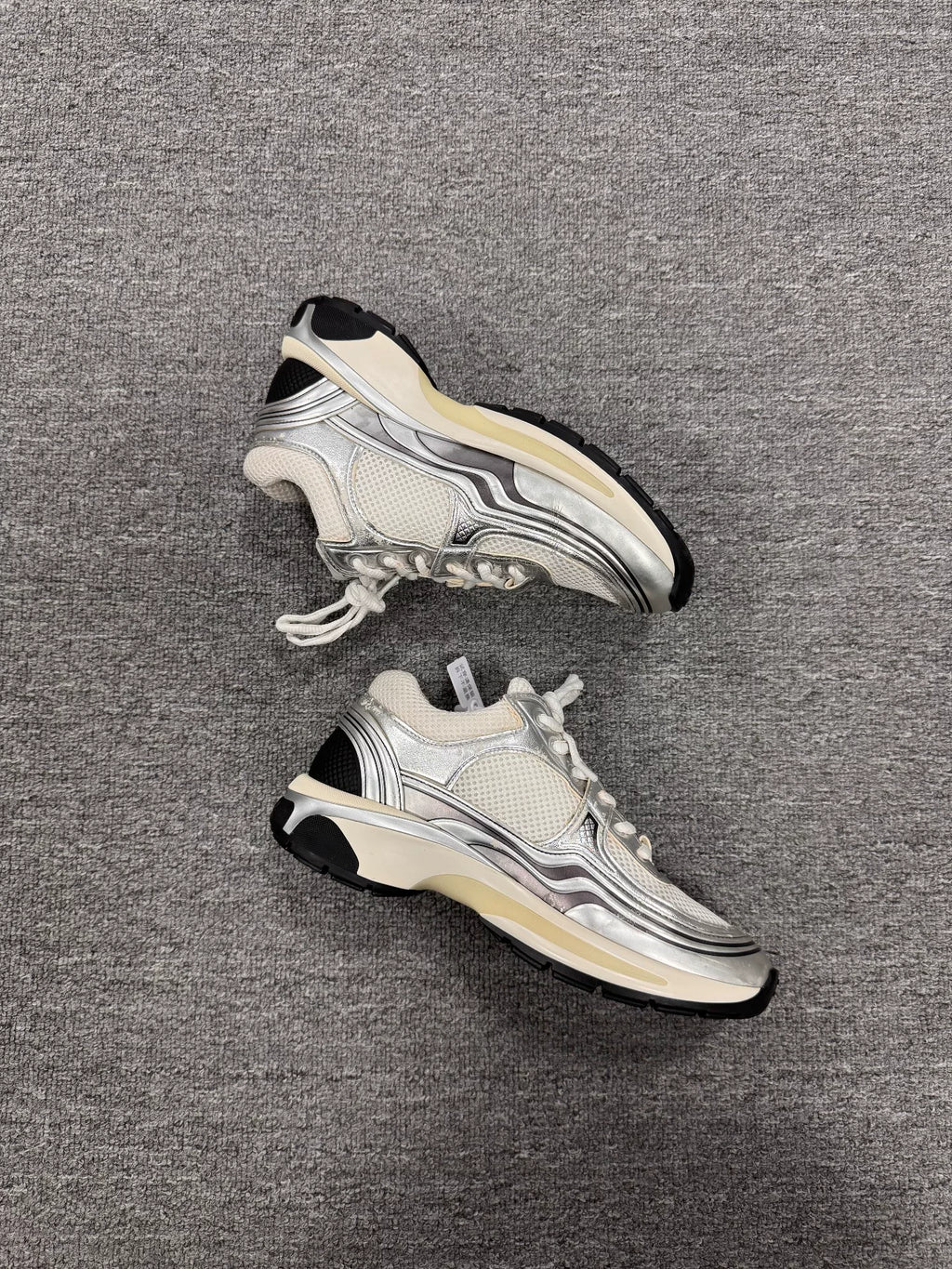 Chanel Silver German Army Trainers