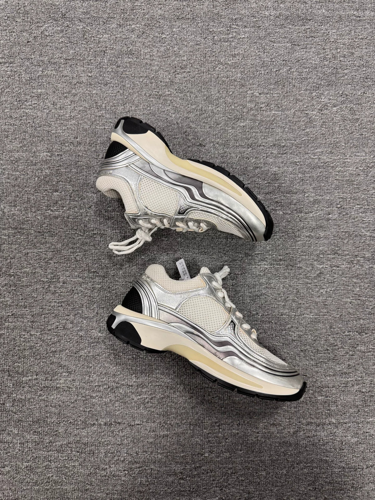 Chanel Silver German Army Trainers