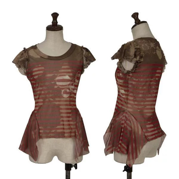 Jean Paul Gaultier Vintage Striped Bubble Mesh Top