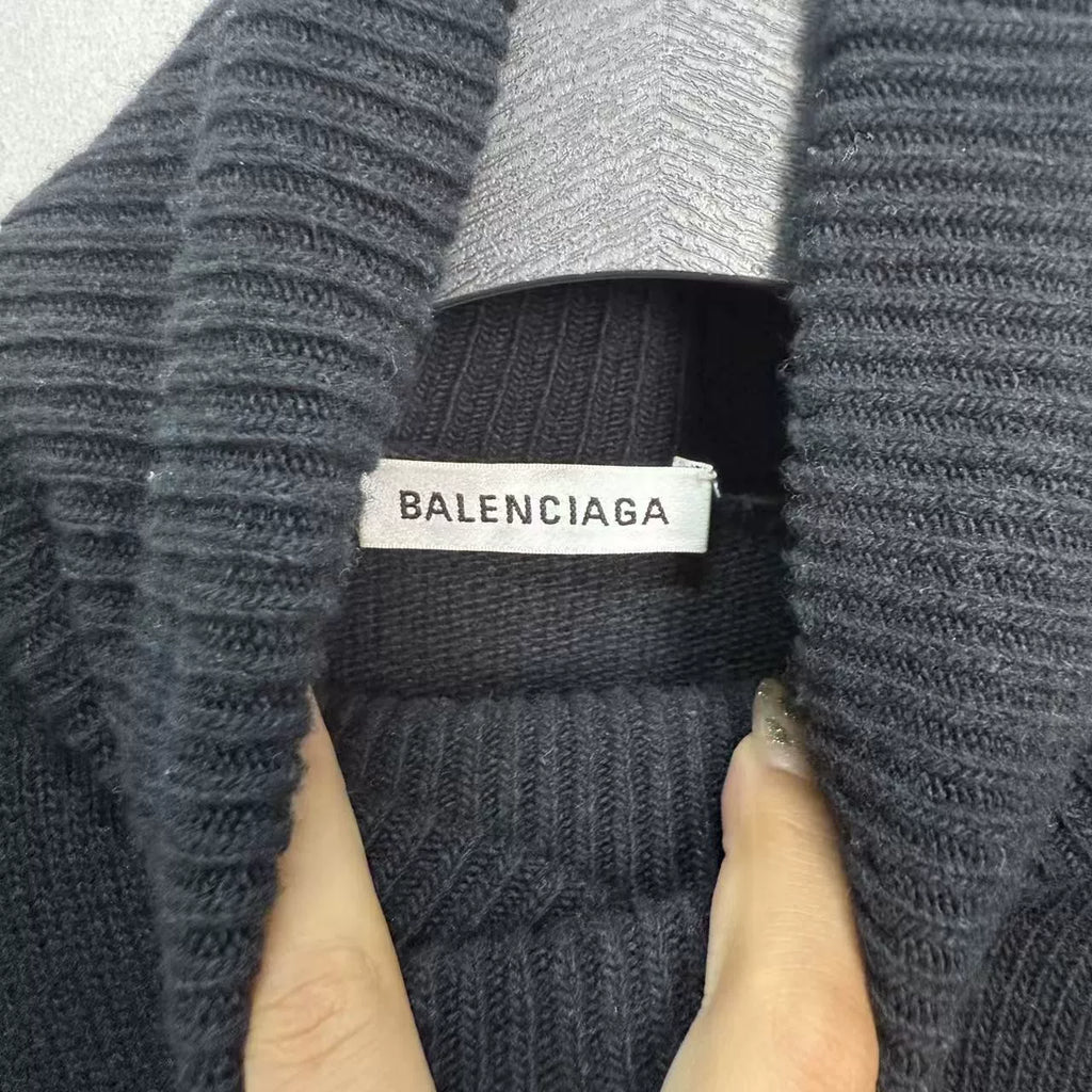 Balenciaga High-Neck Knit Sweater - Devines