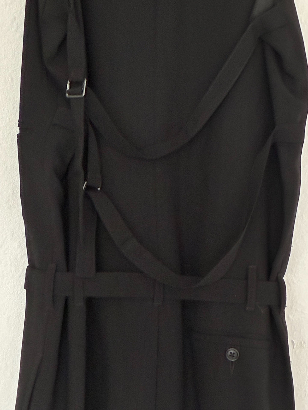 Ann Demeulemeester 1990s Lace-Up Wool Archive Jumpsuit