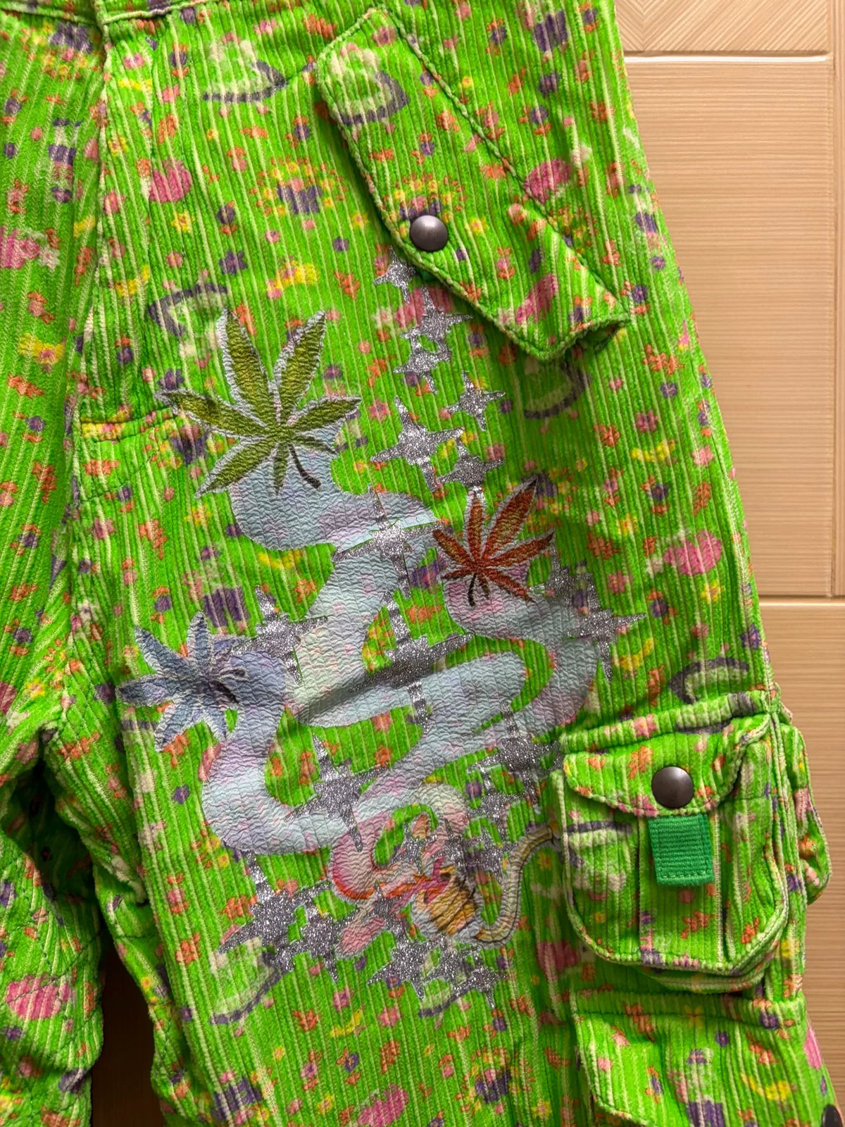 Erl Green Corduroy Work Pants