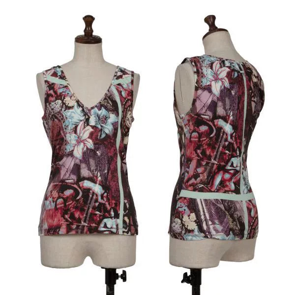 Jean Paul Gaultier Vintage Portrait Floral Top