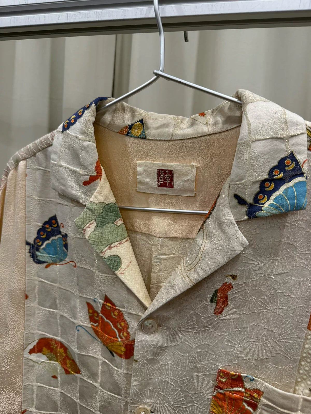 aviva jifeixue antique fabric patchwork shirt