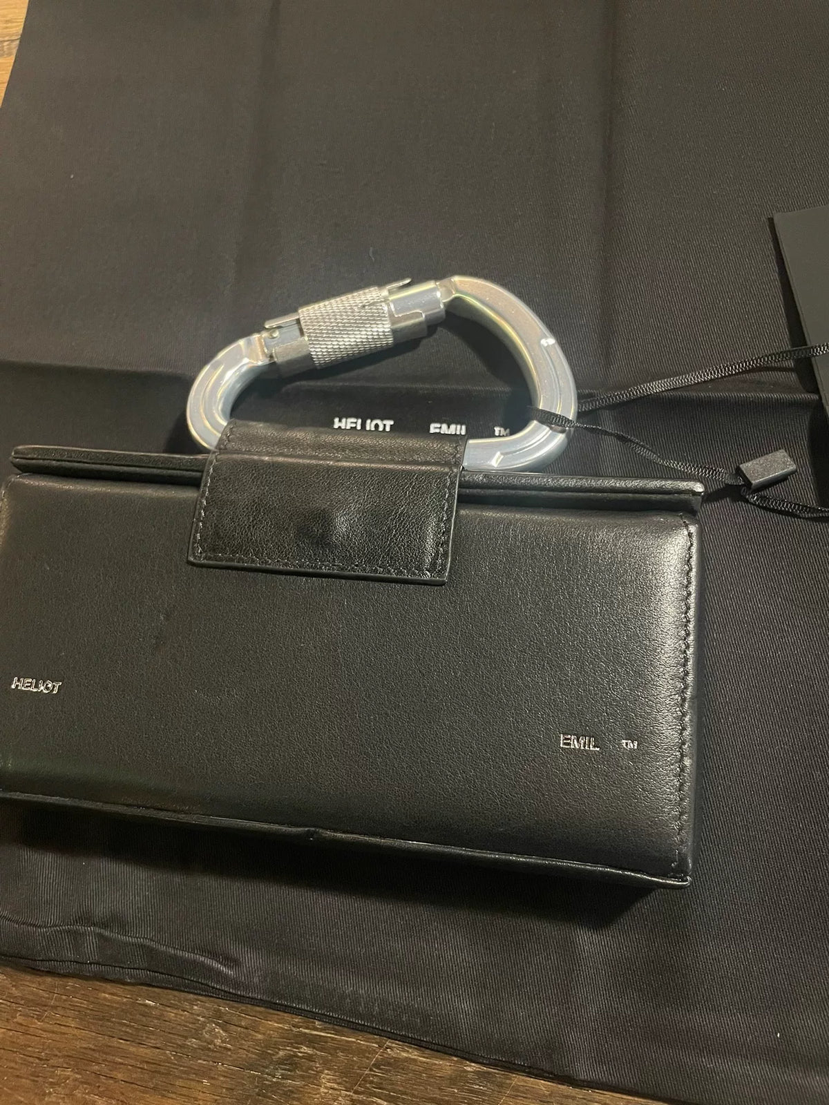 Heliot EMIL™ SS21 Black Carabiner Style Leather Tote Bag