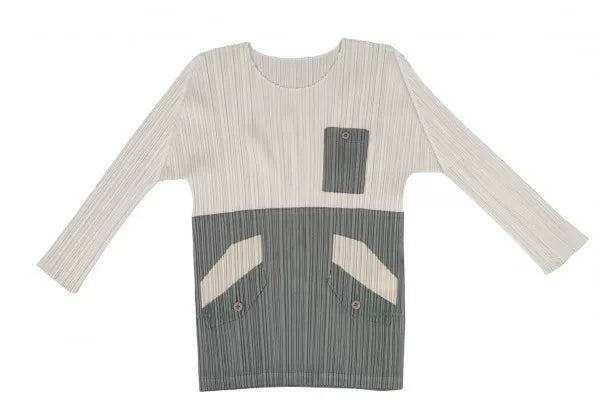 Issey Miyake Vintage Patchwork Pleated Top