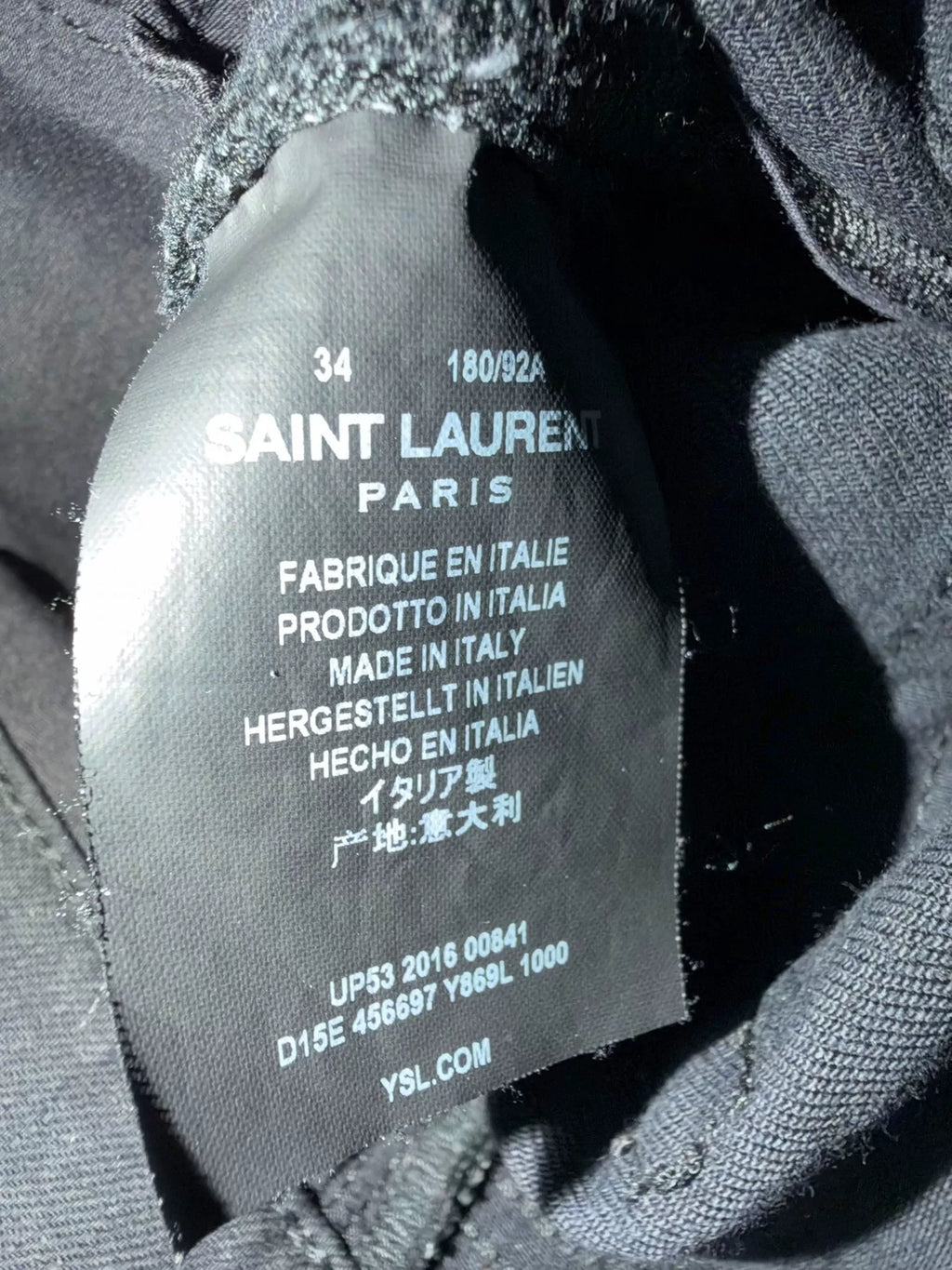 Saint Laurent D02 Black Rivet Distressed Denim Trousers by Hedi Slimane