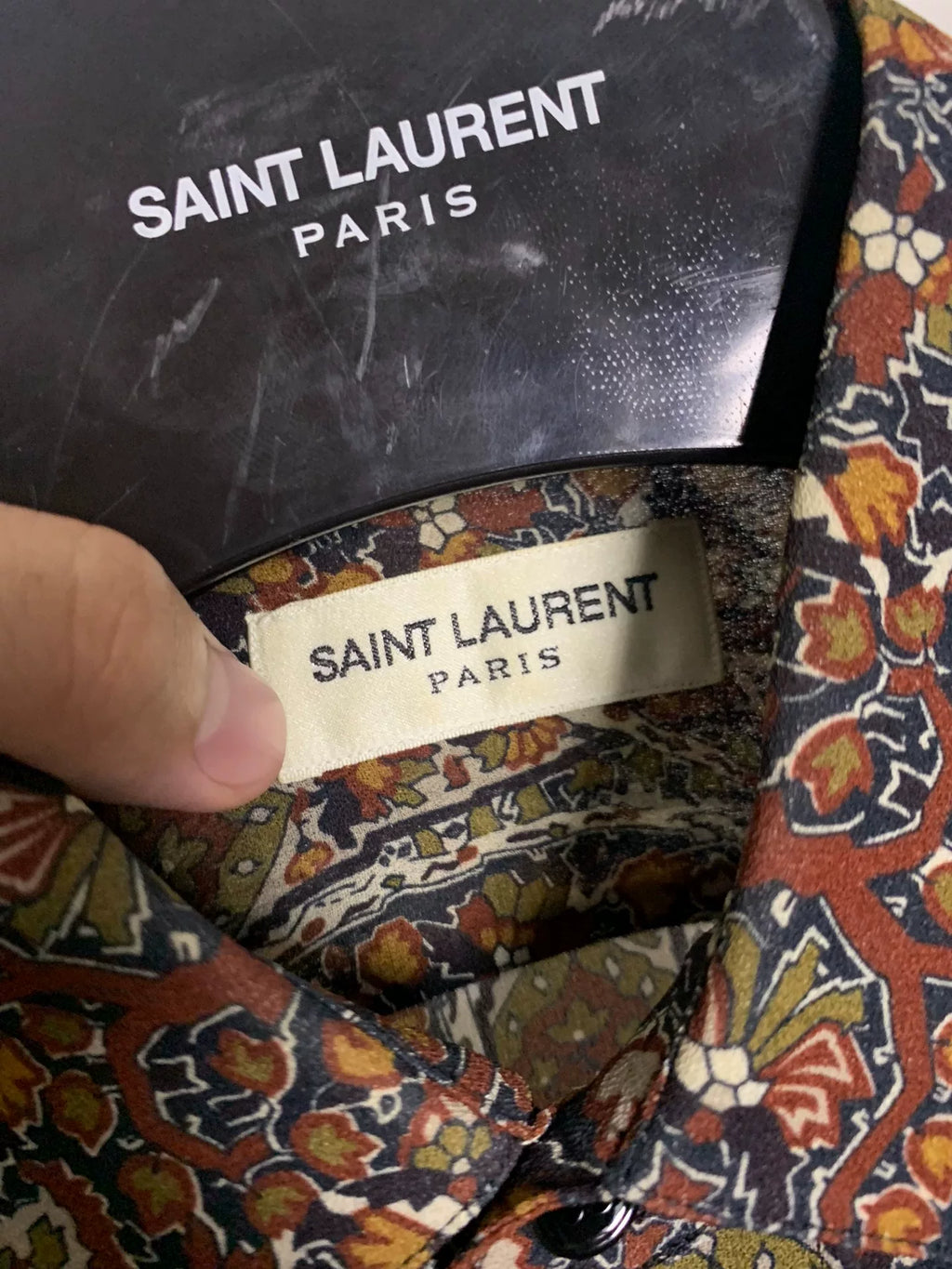 Saint Laurent SLP 2016 Fall/Winter paisley pattern shirt