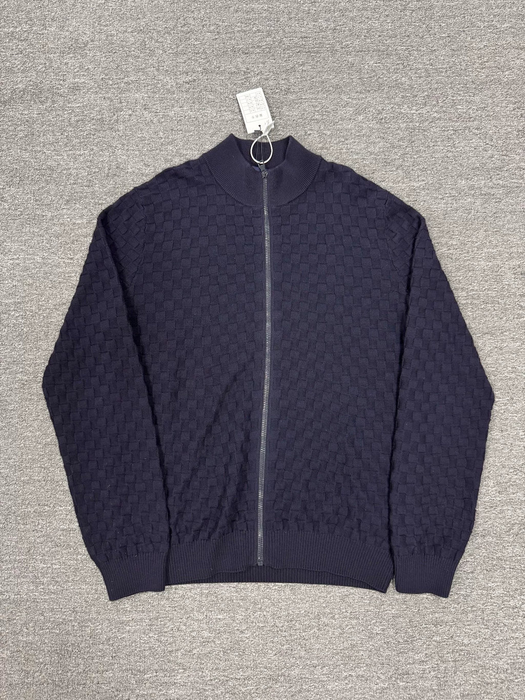 Louis Vuitton Black Plaid Knit Jacket