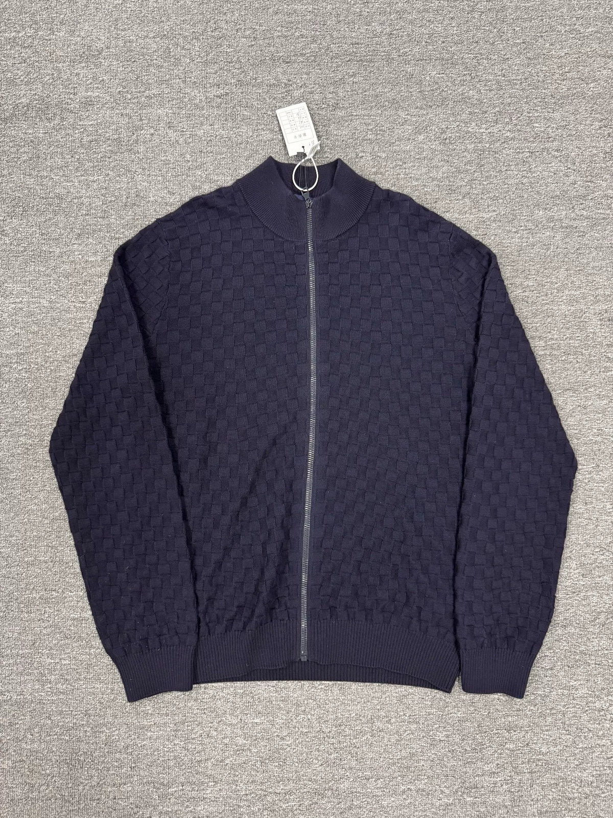 Louis Vuitton Black Plaid Knit Jacket