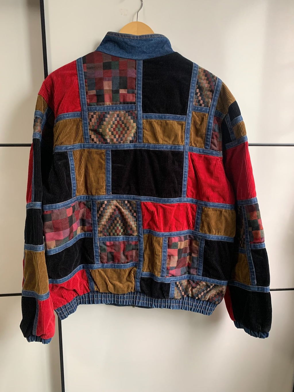 Supreme FW18 Corduroy Patchwork Denim Jacket