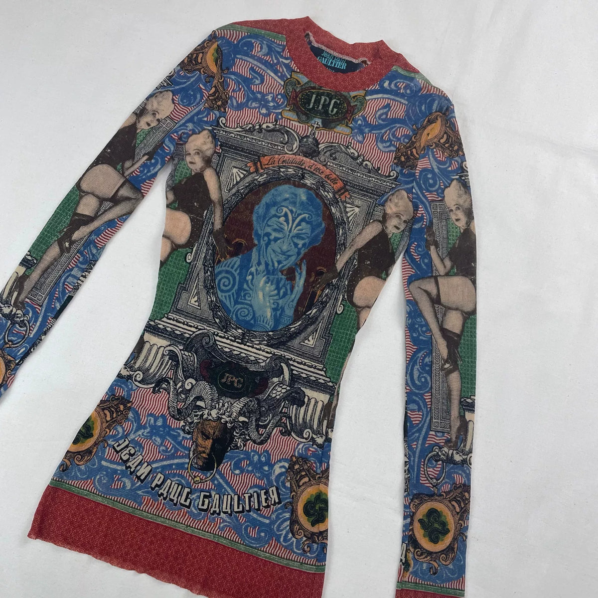 1995 Spring/Summer Jean Paul Gaultier Cabaret Dancer Mesh T-Shirt