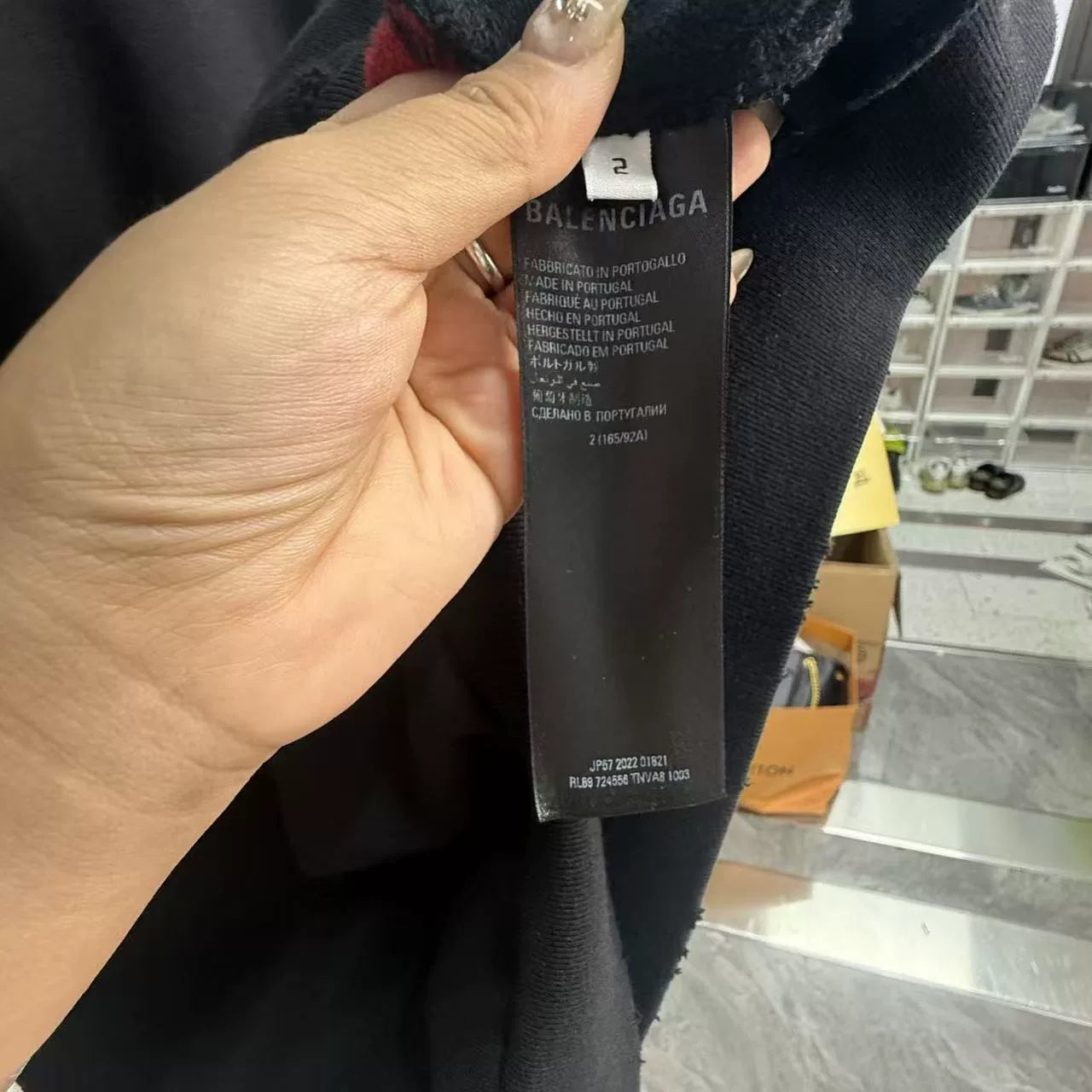 Balenciaga X Adidas Black Red Sweatshirt - Devines