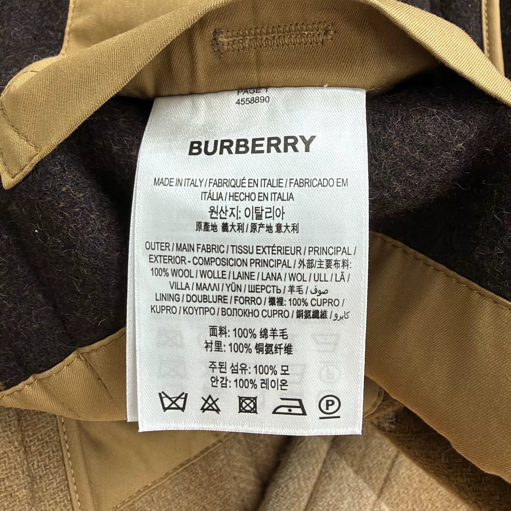 Burberry Panelled Horn-Button Wool Coat