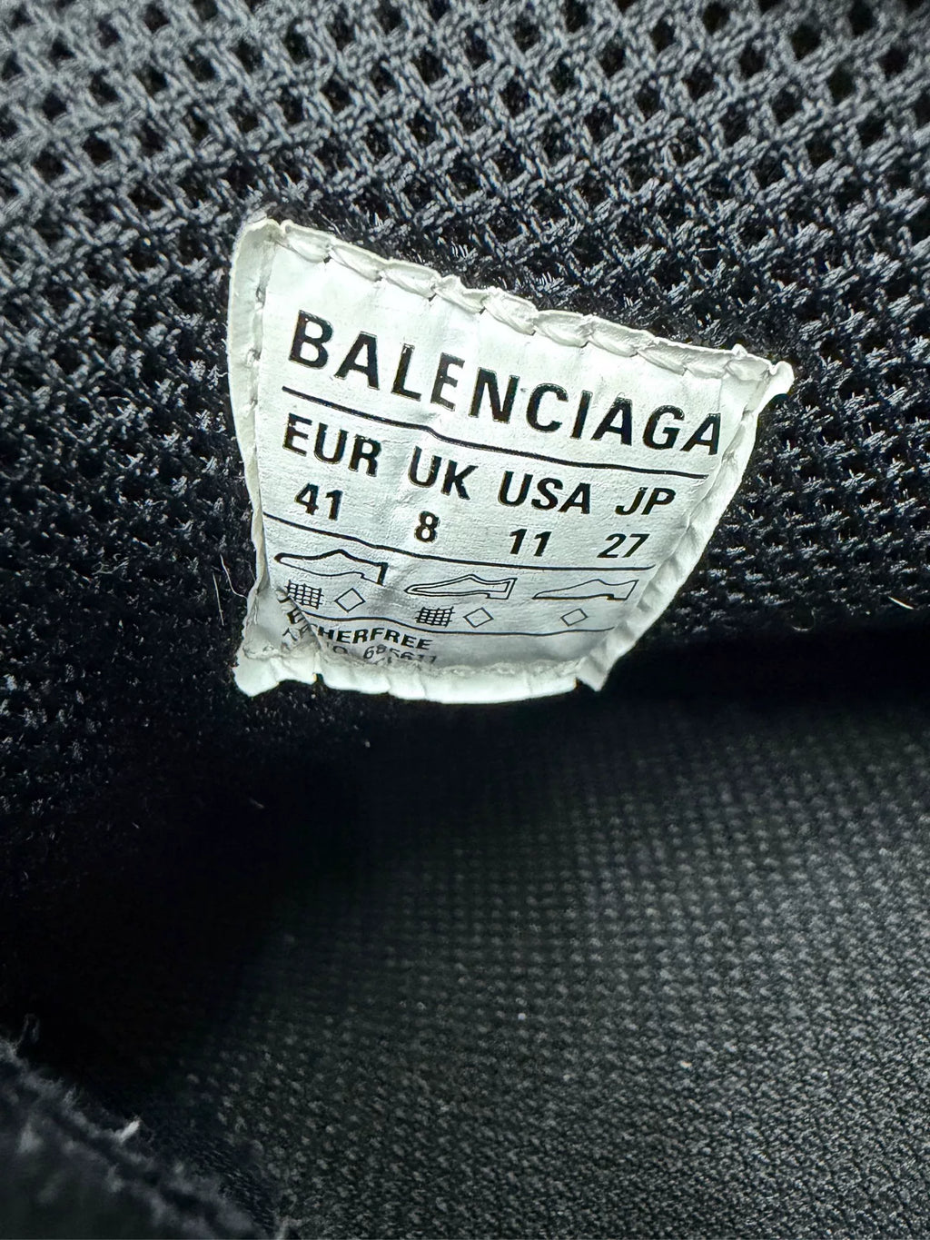 Balenciaga Black Rivet Hook Tire Sneakers