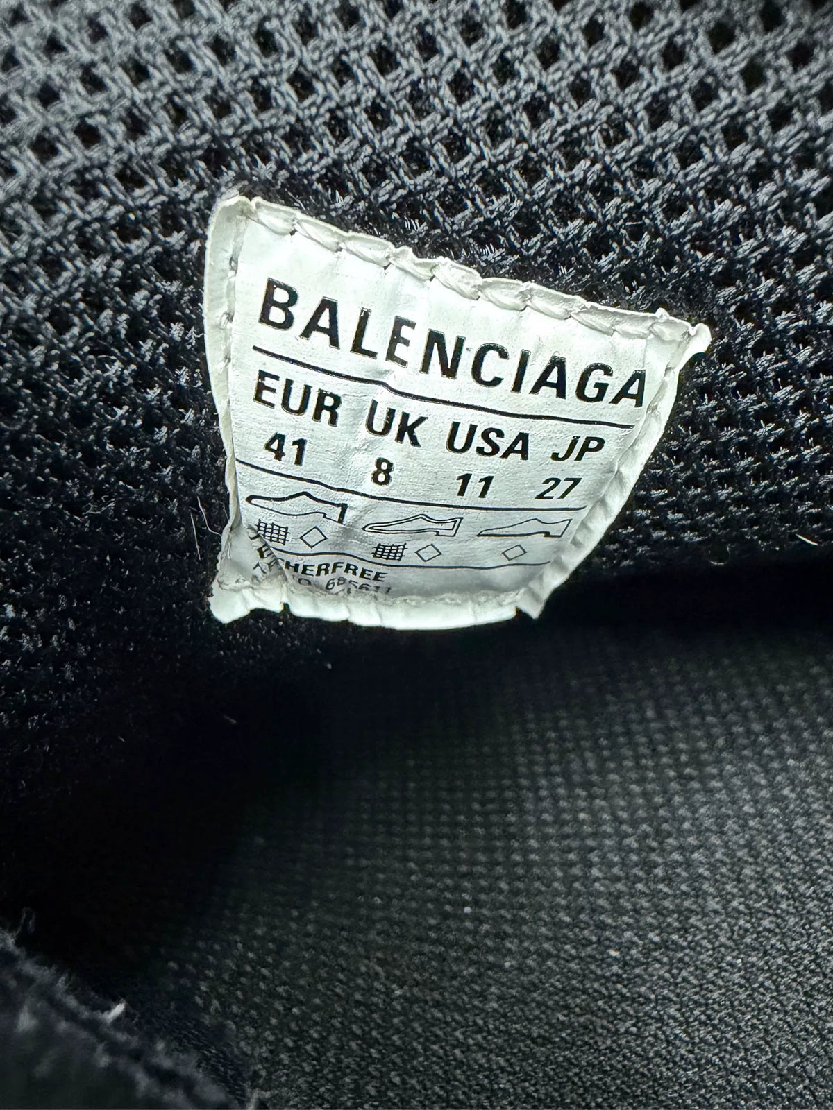 Balenciaga Black Rivet Hook Tire Sneakers