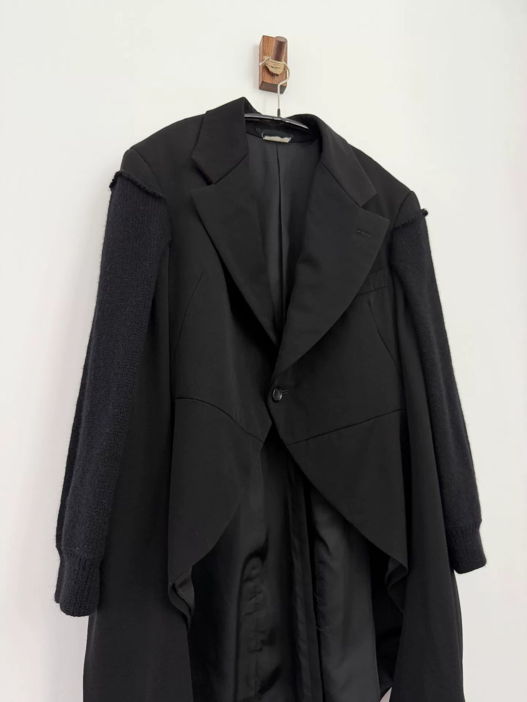 Comme Des Garçons AW14 Deconstructed Double-Layer Sleeve Wool Suit Jacket