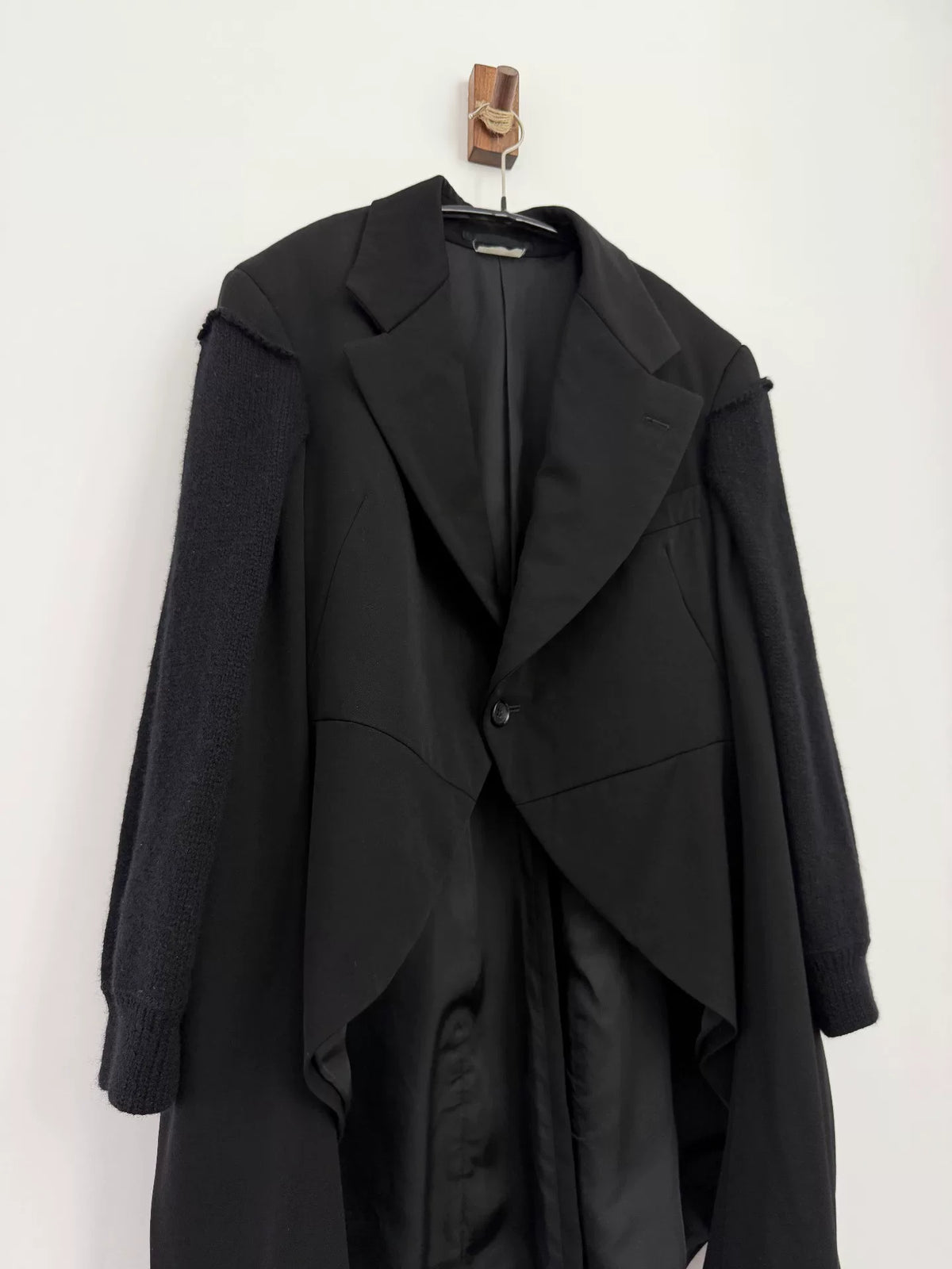Comme Des Garçons AW14 Deconstructed Double-Layer Sleeve Wool Suit Jacket