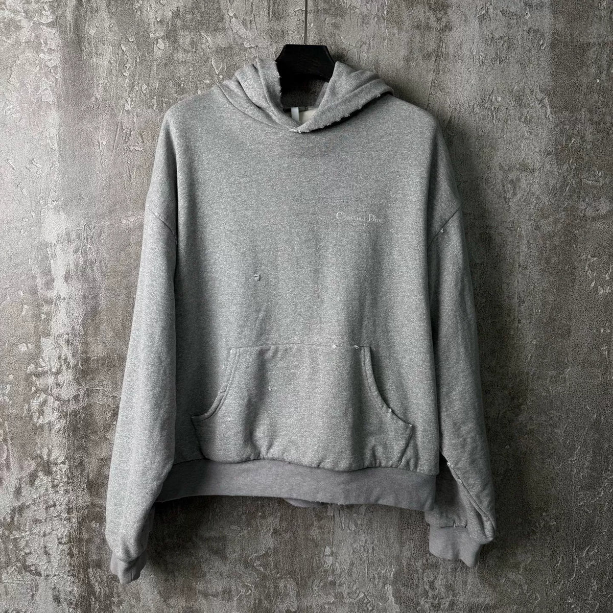 Dior Distressed Logo Hooded Sweater