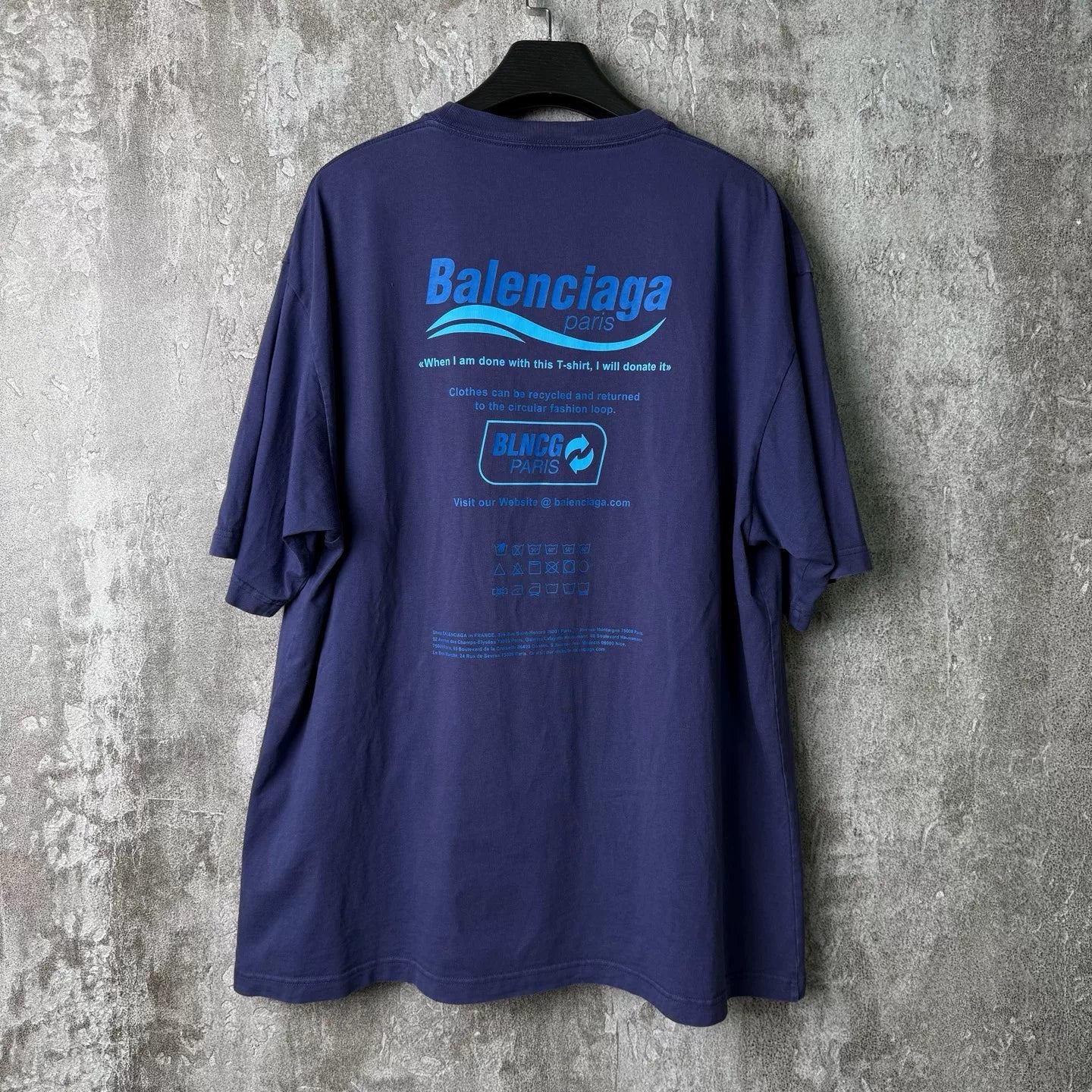 Balenciaga Paris eco-friendly letter slogan short-sleeve