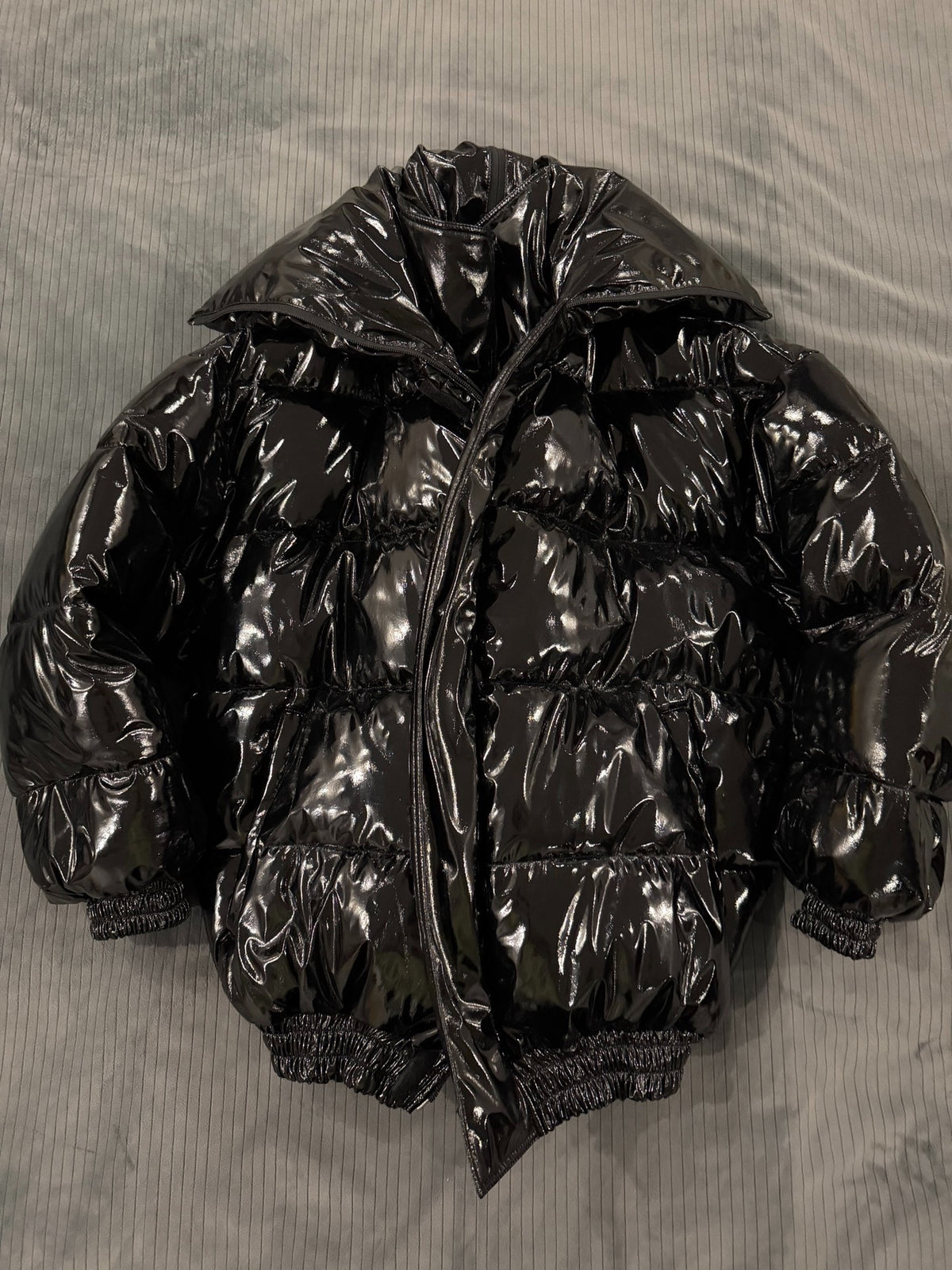Vetements Patent Leather Down Jacket