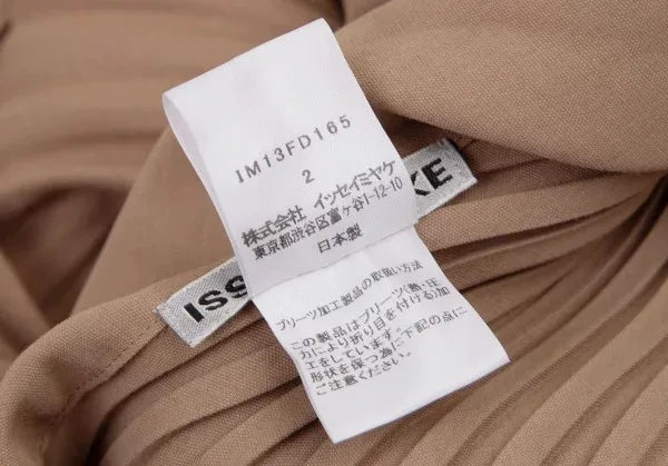 Issey Miyake Vintage Brown Pleated Top