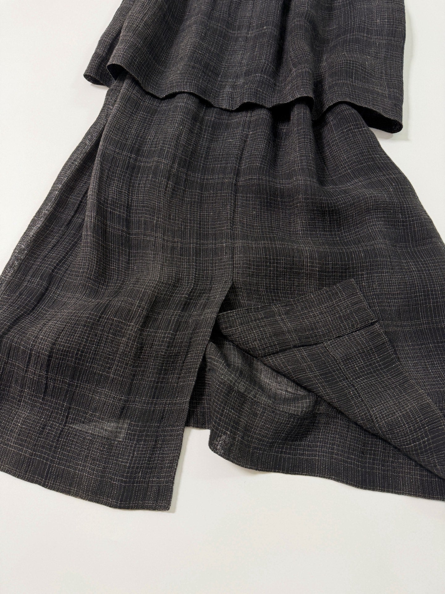Issey Miyake Double-Layer Pure Linen Skirt - Devines