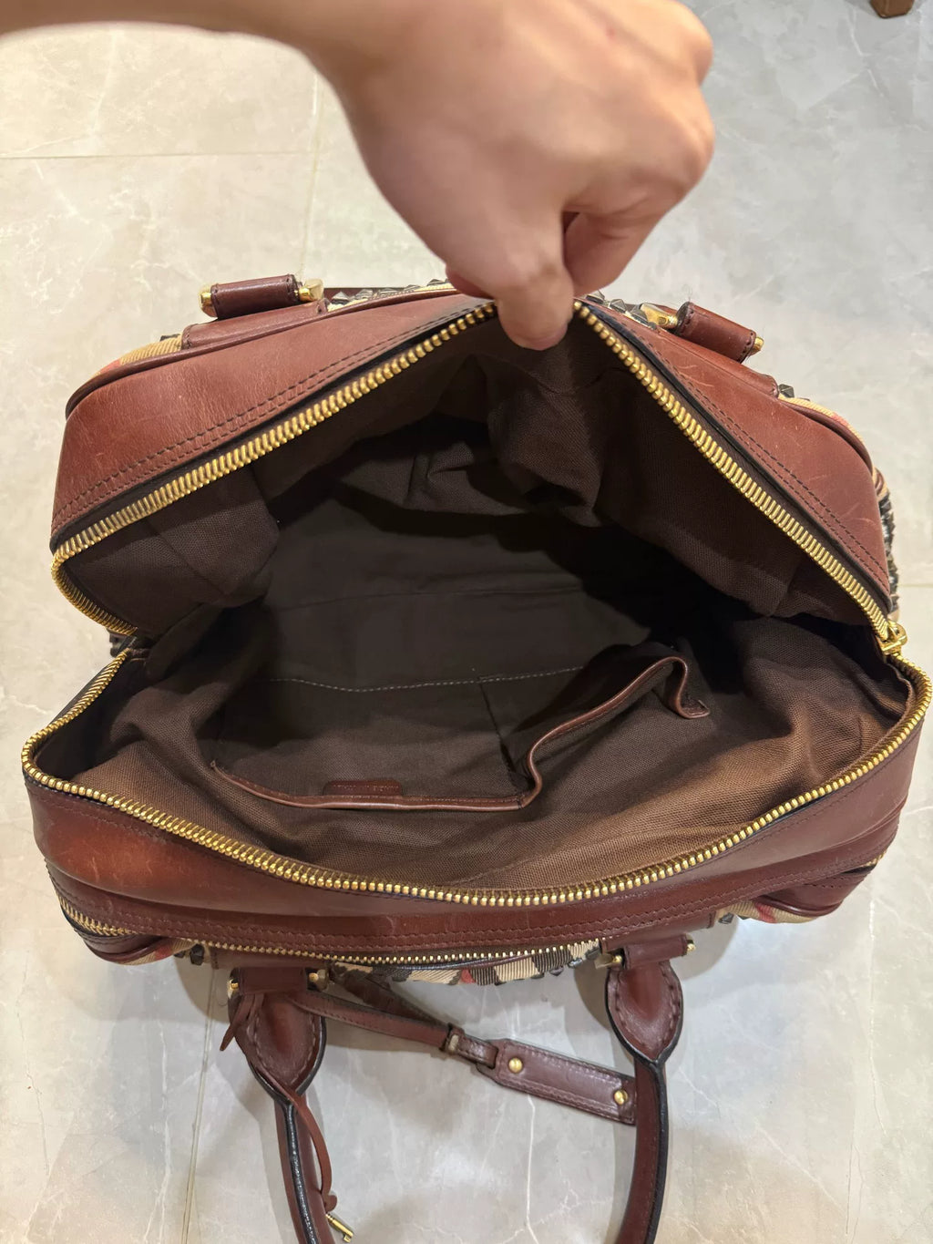 Burberry AW07 Studded Laced Tote Bag by Christopher Bailey