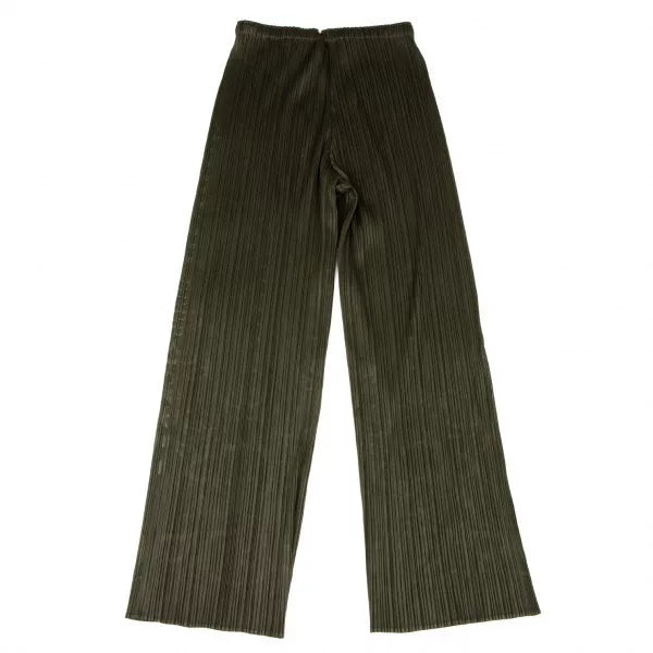 Issey Miyake Vintage Green Patterned Pleated Pants