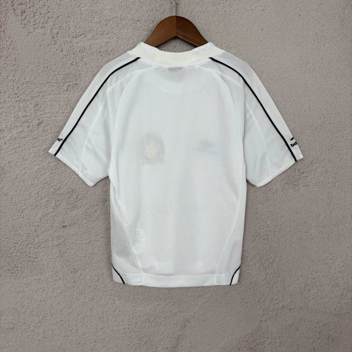 Balenciaga Multicolor Manchester United Embroidered Print Logo Mesh Jersey Short Sleeve T-Shirt