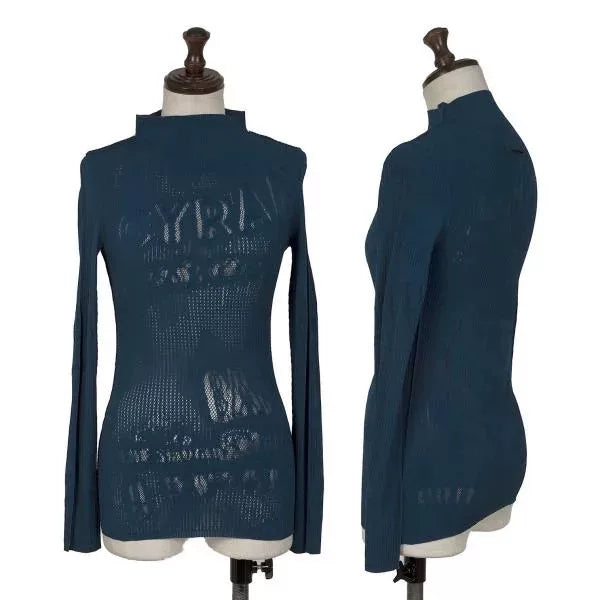 Jean Paul Gaultier Vintage Blue Cut-Out Floral Top