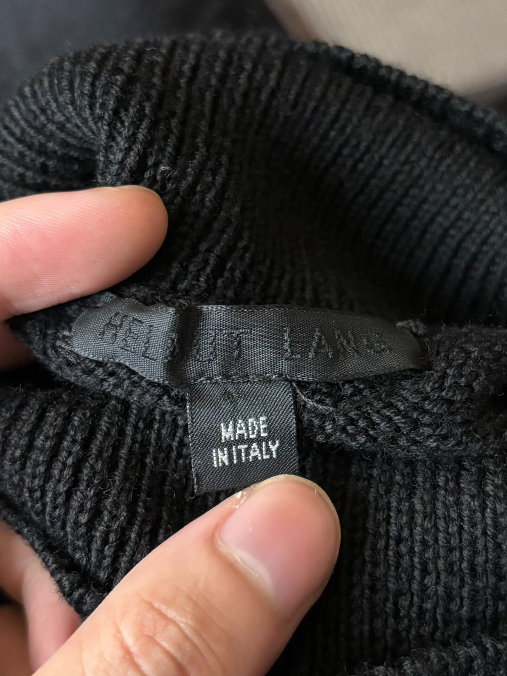 Helmut Lang | 2000s Designer Era Black Turtleneck Sweater