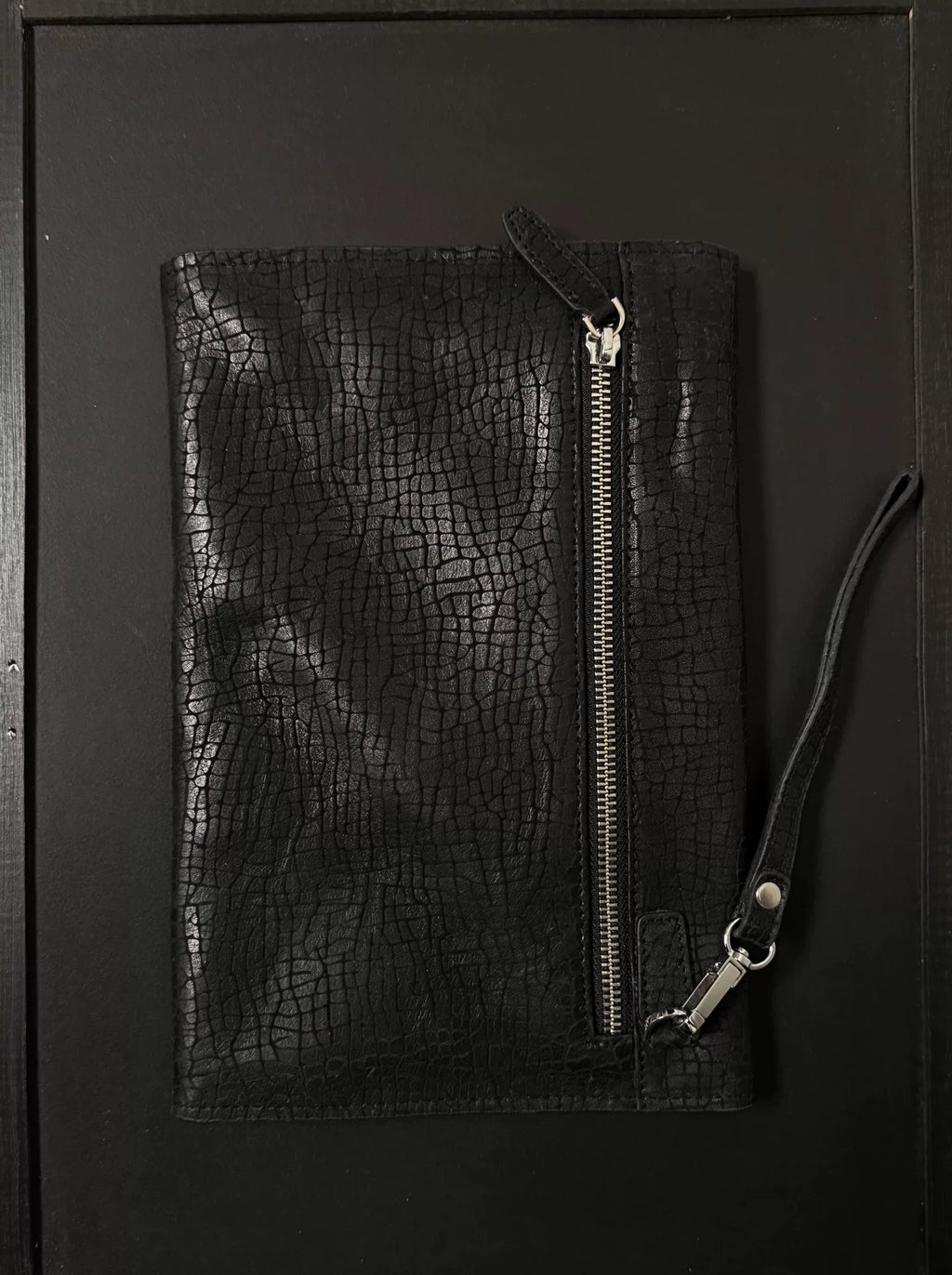 Prada 2000s Cracked Lambskin Clutch Bag