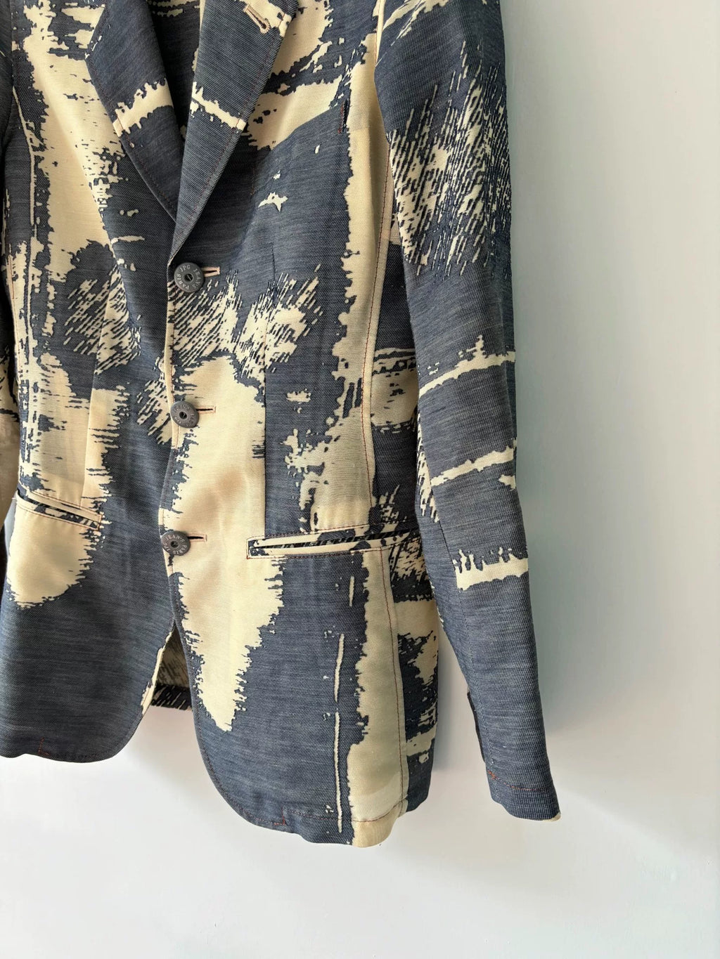 Jean Paul Gaultier 90s Archive Brush Print Blazer