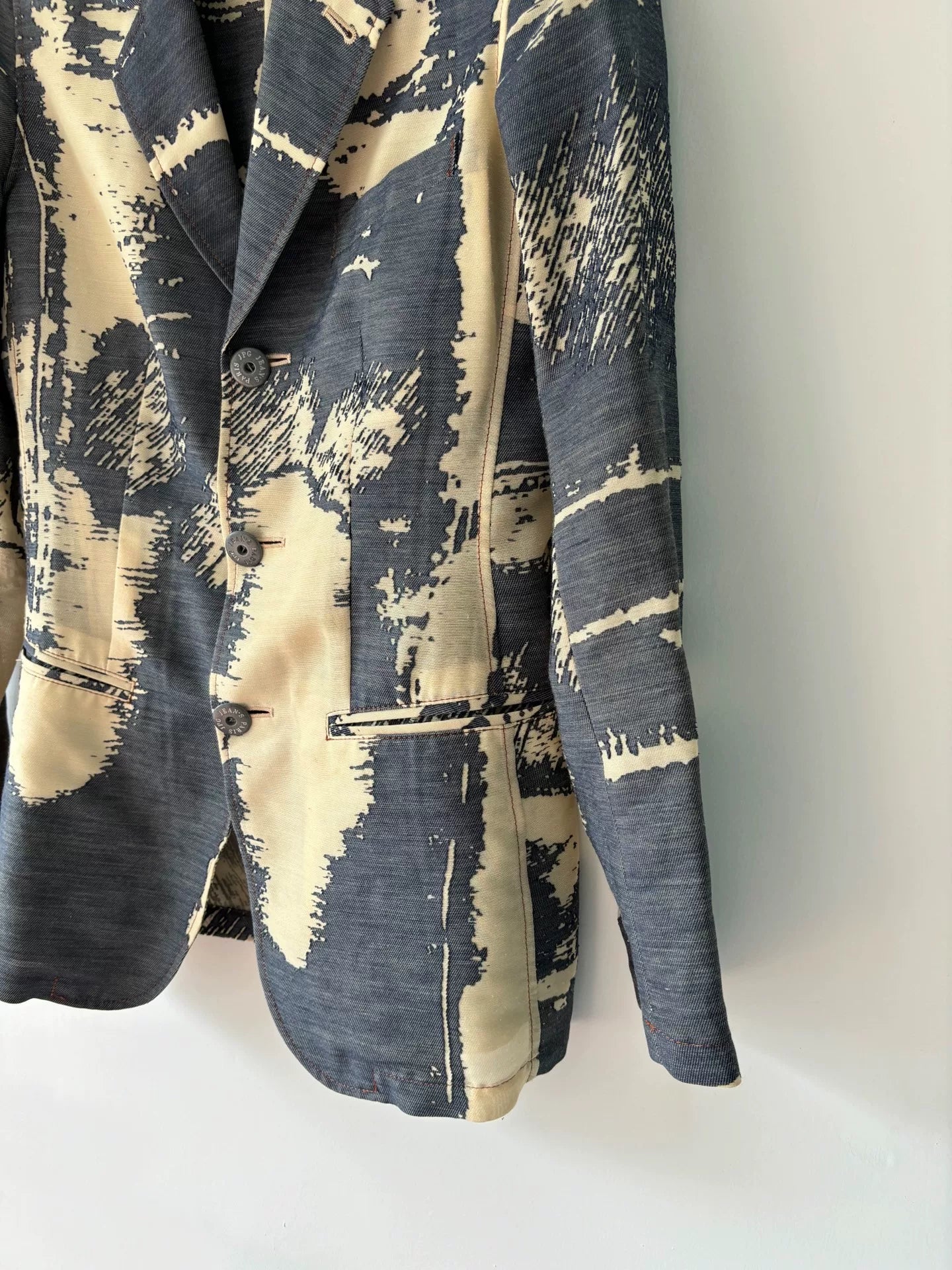 Jean Paul Gaultier 90s Archive Brush Print Blazer