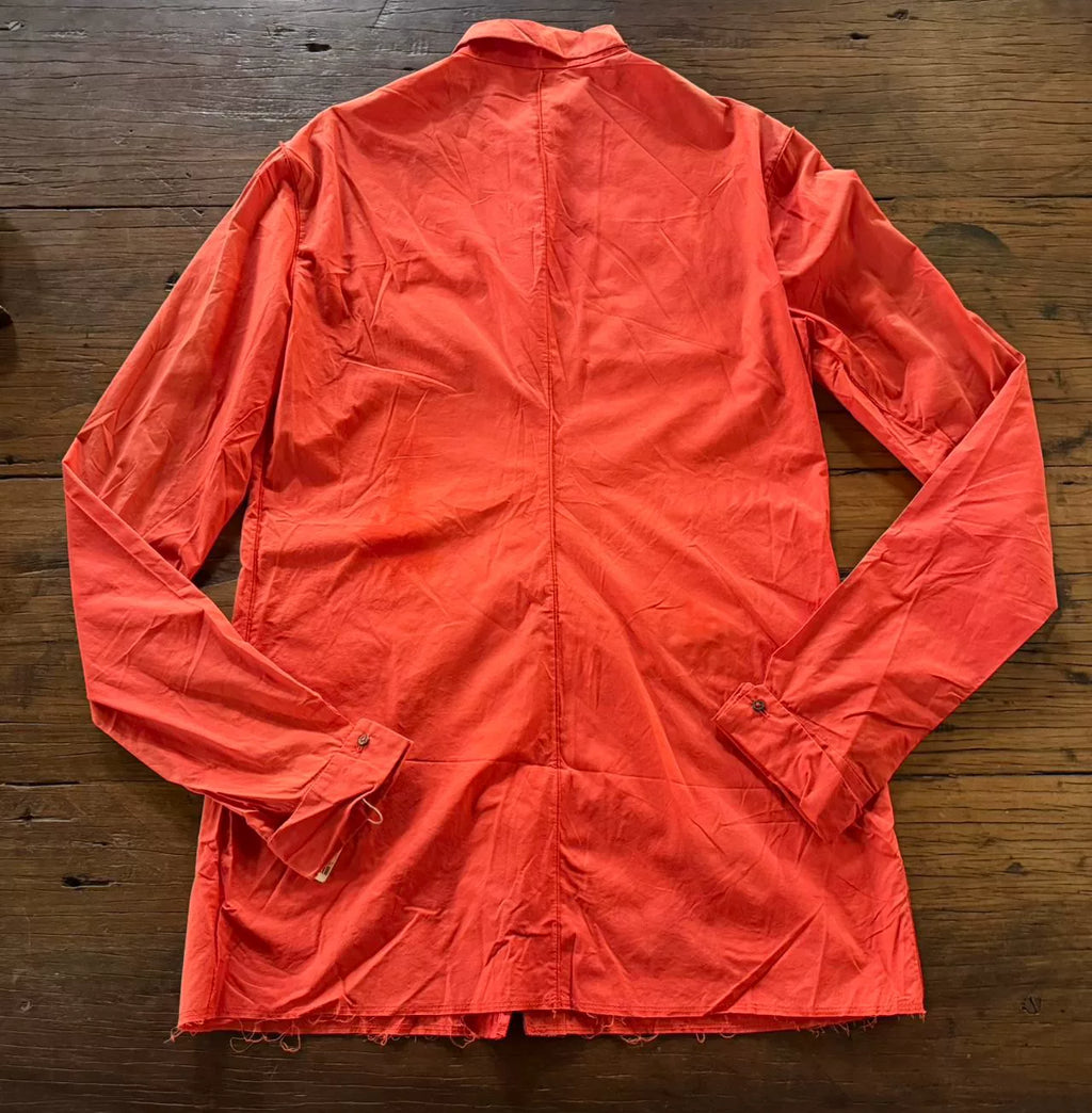 M.A+ FW15 Red High Risk Fitted Cotton Shirt