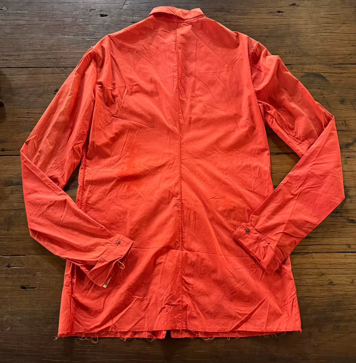 M.A+ FW15 Red High Risk Fitted Cotton Shirt