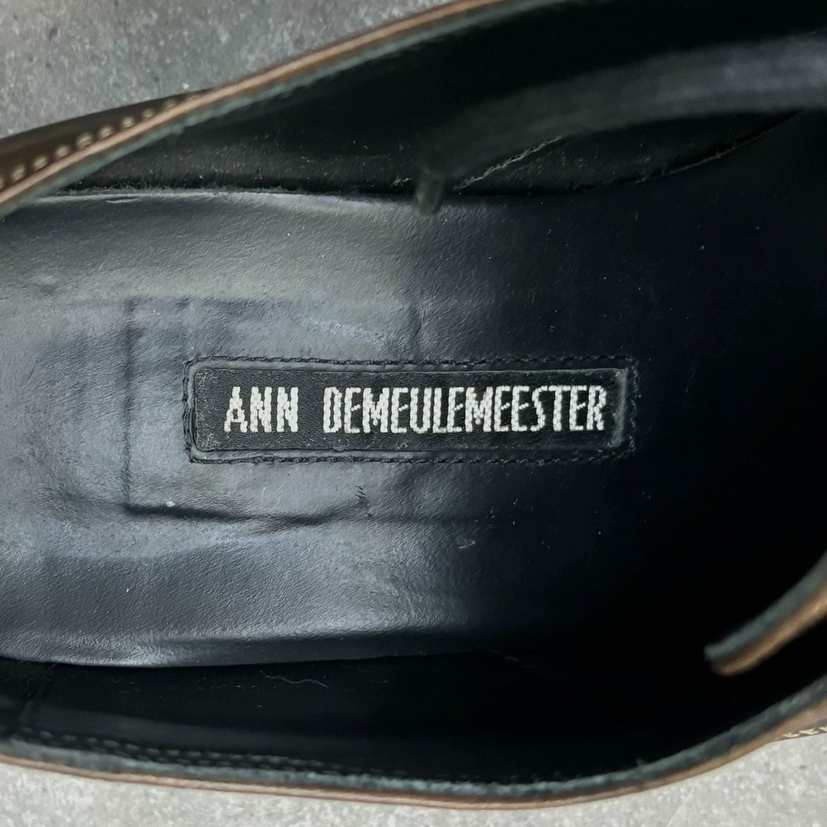 Ann Demeulemeester | Tea-Heart Leather Distressed Derby Shoes