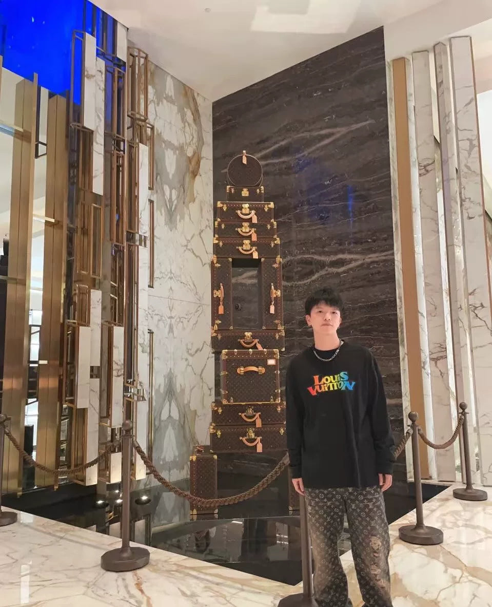 Louis Vuitton Long Sleeve Top Multicolor Logo T-Shirt